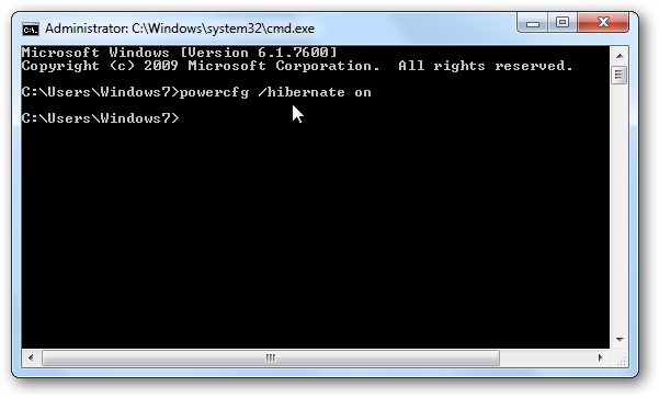 A Windows 7 Hibernálás letiltása vagy a számítógép lecsatlakoztatása
