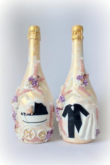 esküvői címke a palackon